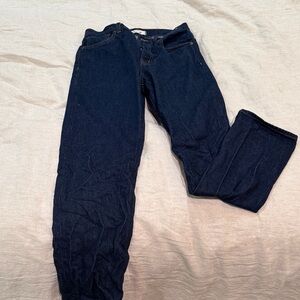 Madewell Straight Leg Jeans in Dark Indigo Blue